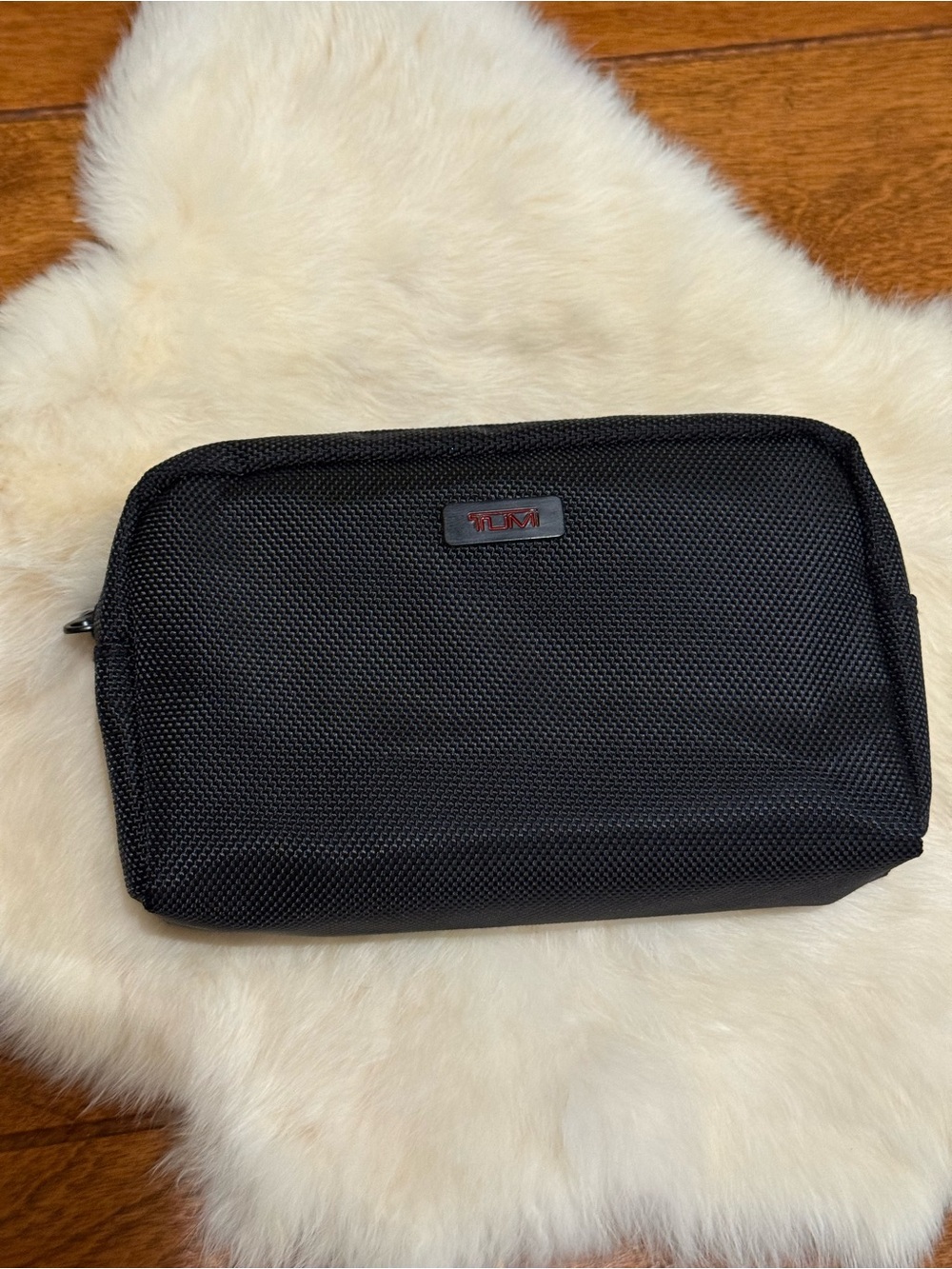Tumi Delta Air Lines Black Ballistic Nylon Amenity Kit Travel Pouch Organizer